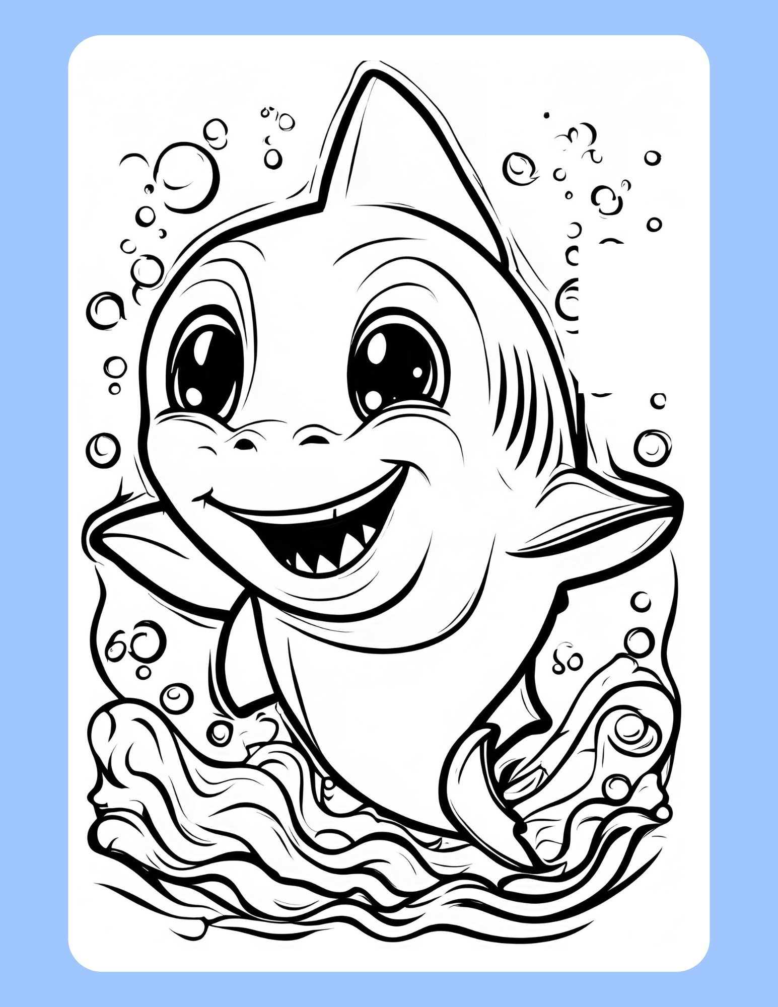 free baby shark coloring pages