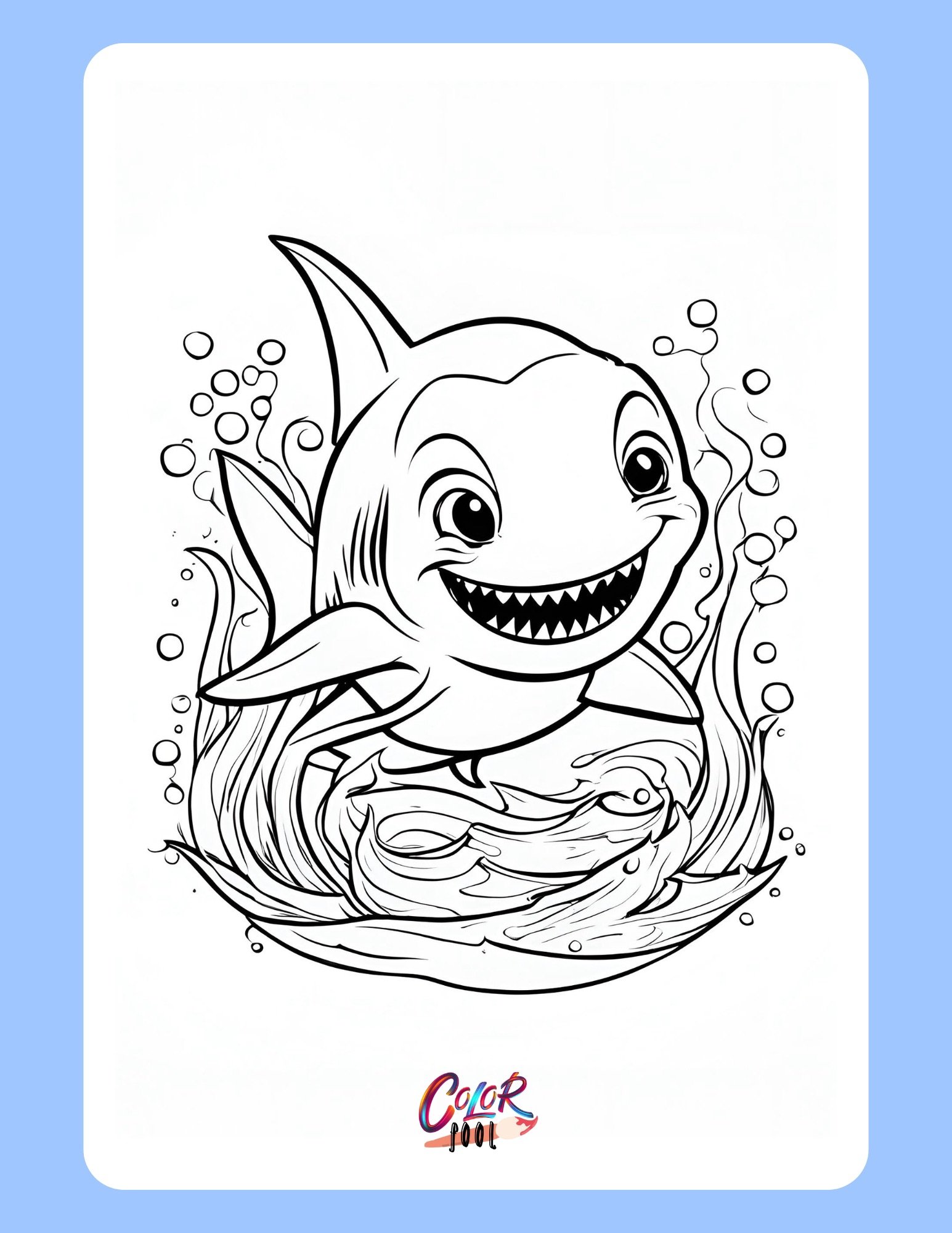 coloring sheets of sharks