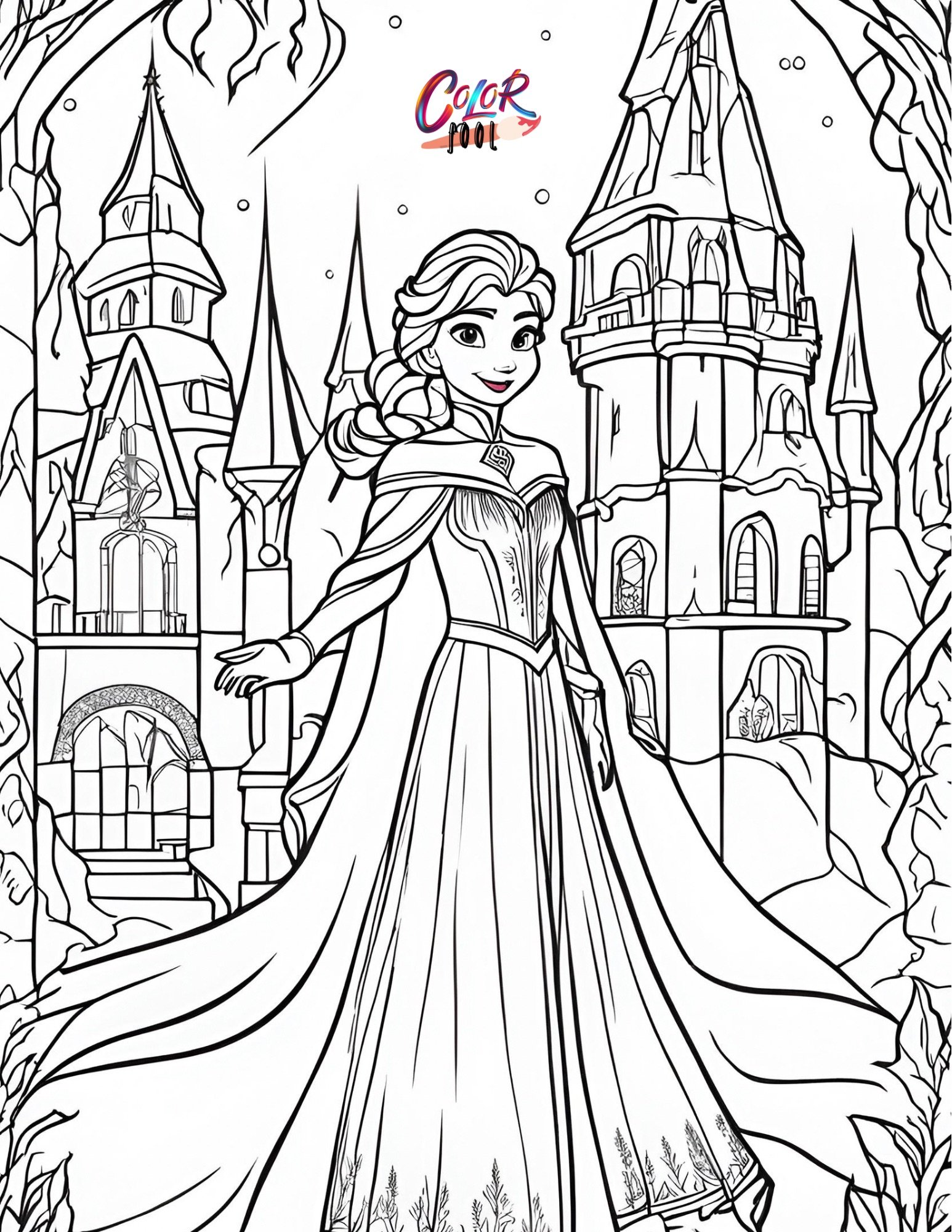 anna elsa frozen coloring pages