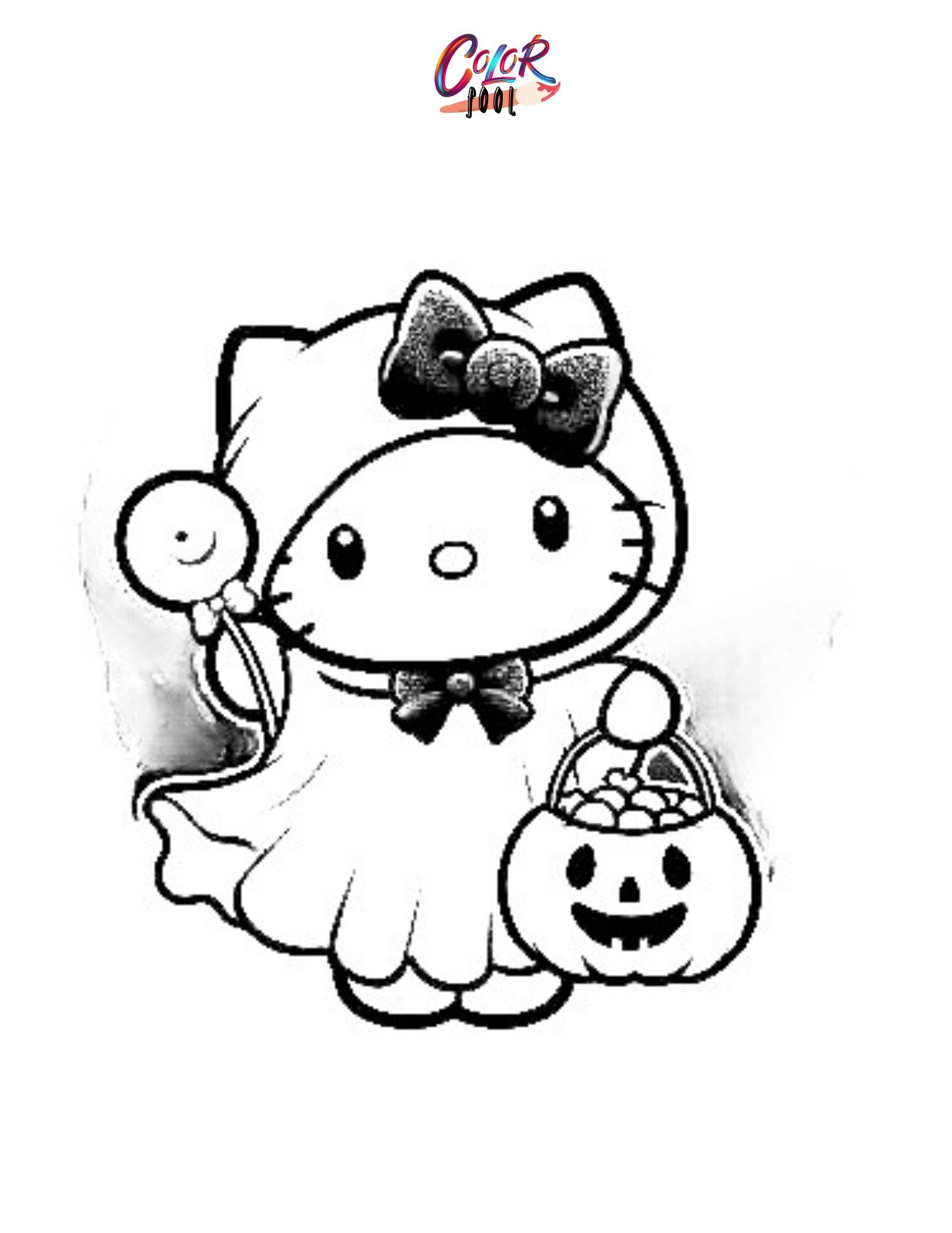 coloring pages hello kitty halloween