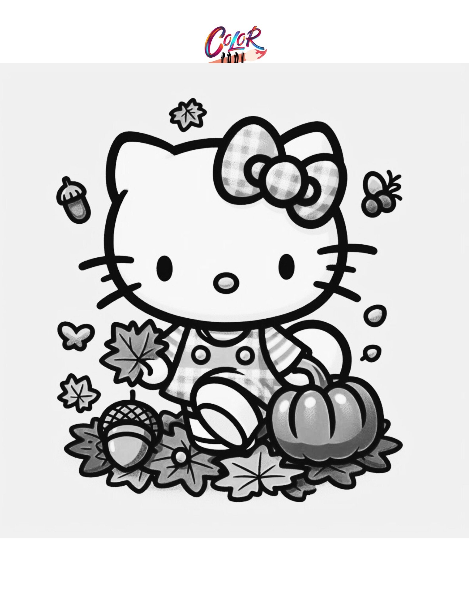 hello kitty coloring page halloween