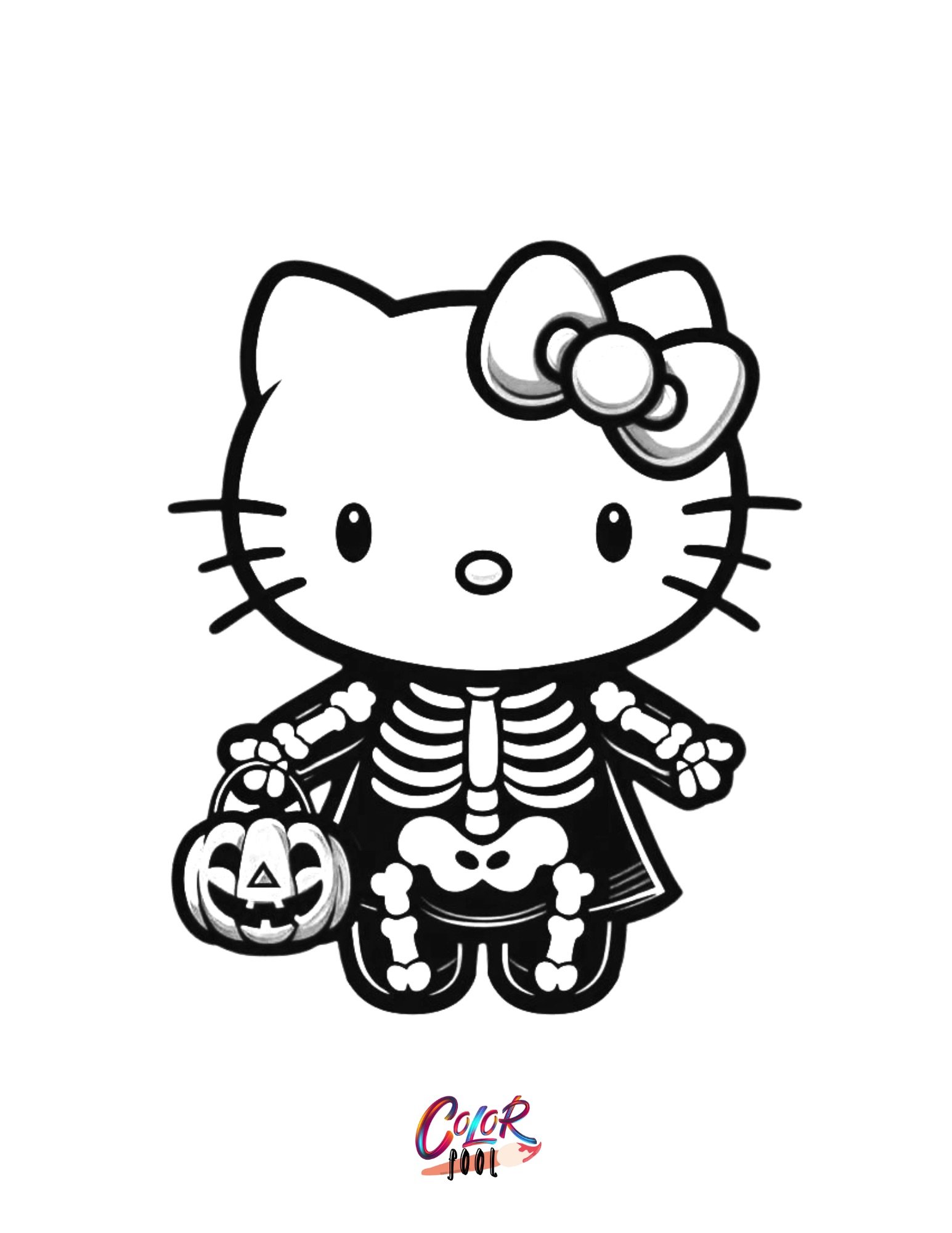 hello kitty halloween coloring pages printable