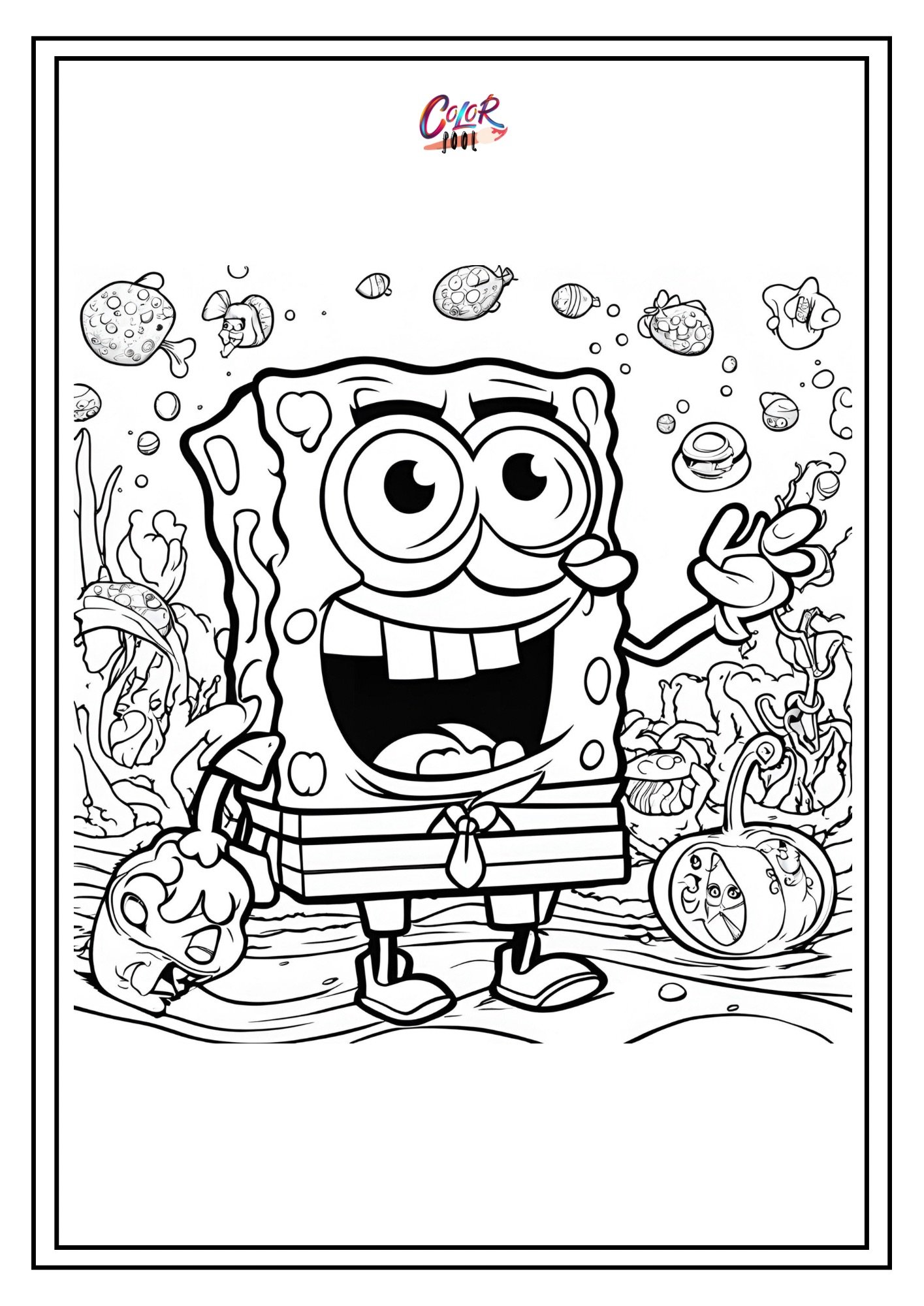 Sponge bob coloring sheets to print