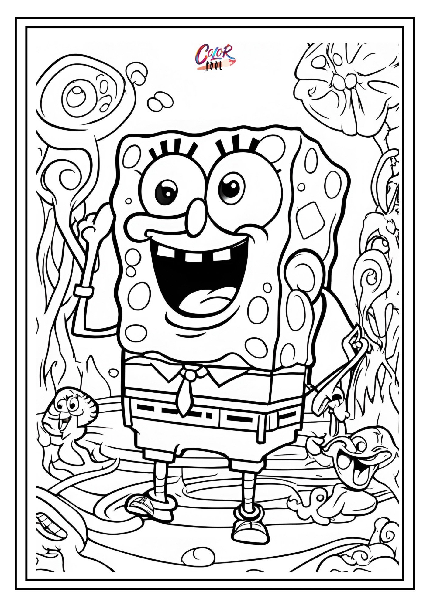 Sponge bob coloring sheets to print