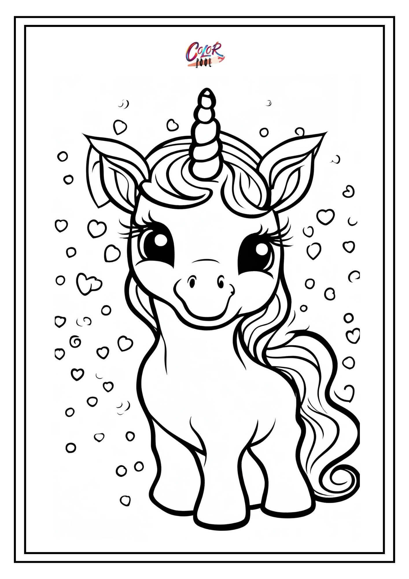 Free coloring page unicorn