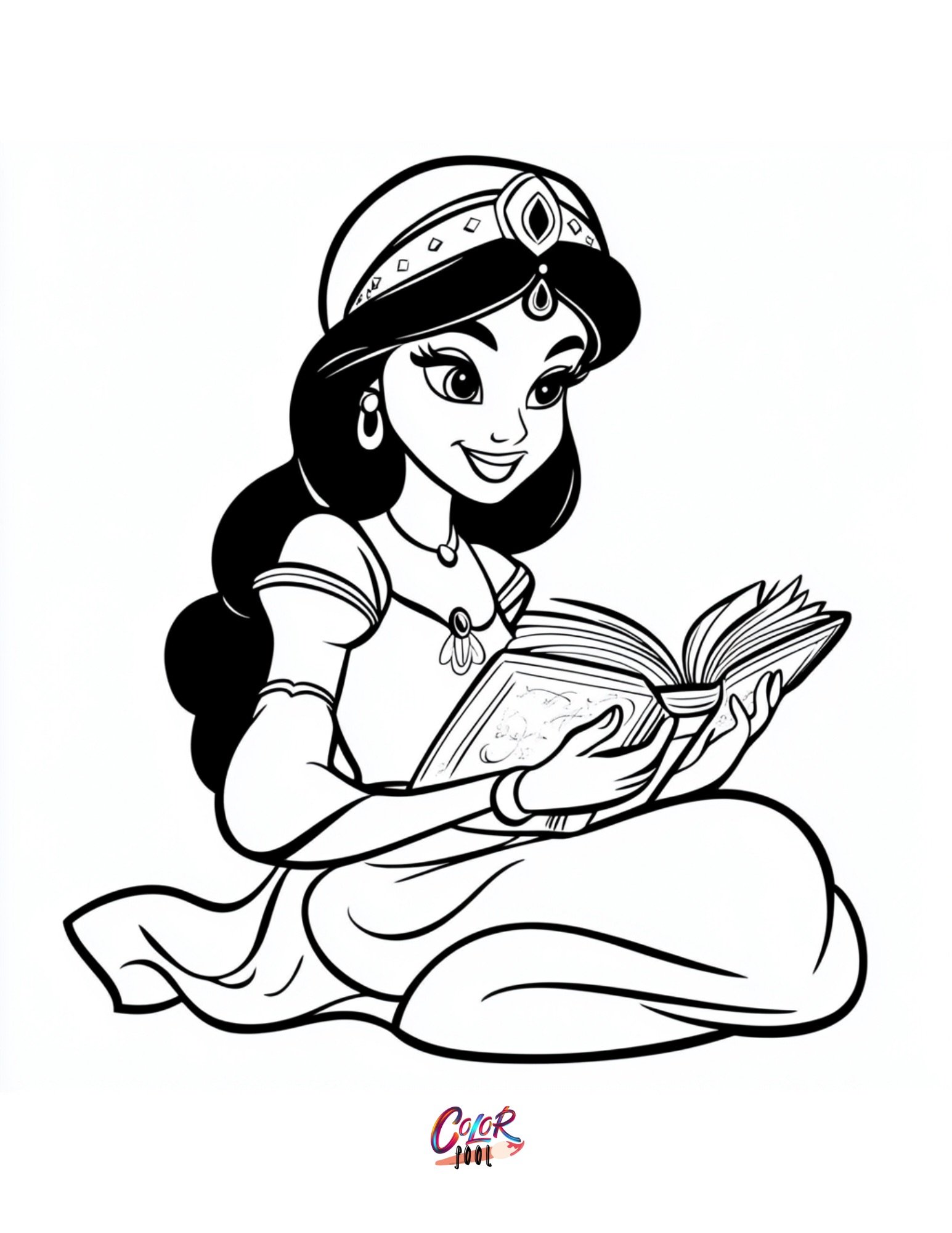 jasmine the princess coloring pages