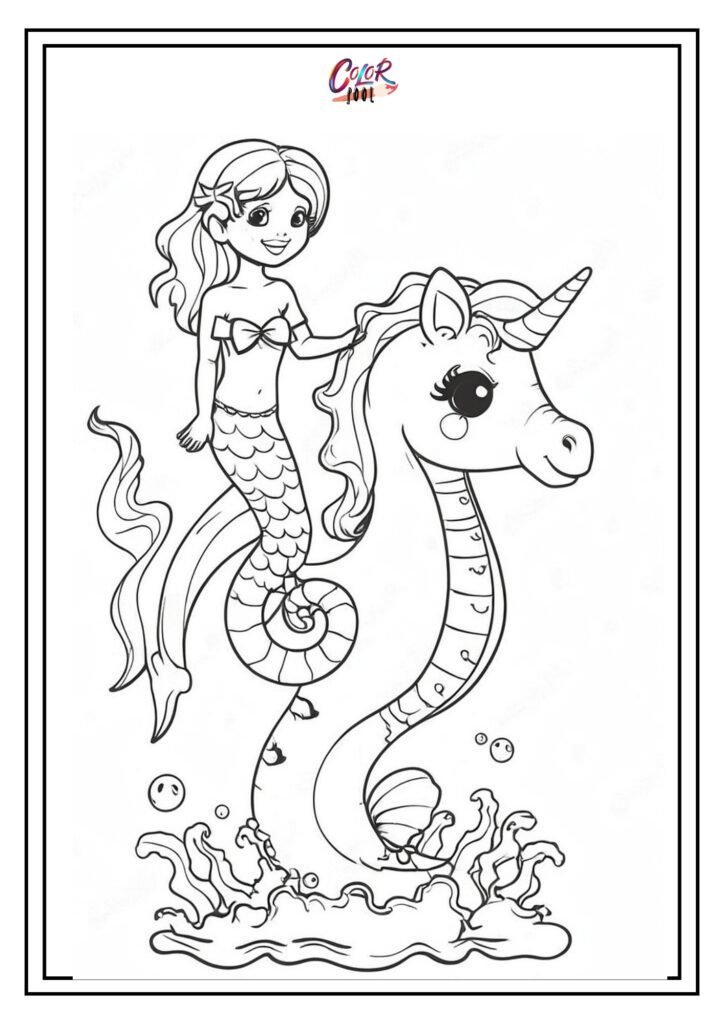 barbie and mermaid tale coloring pages