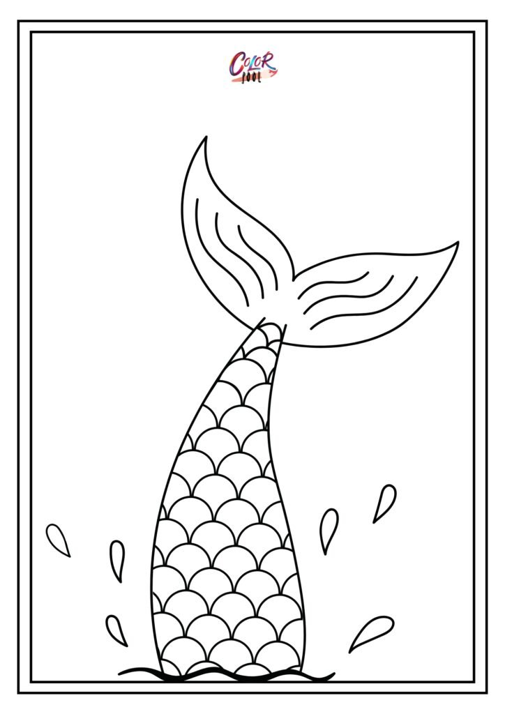 little mermaid coloring page printable