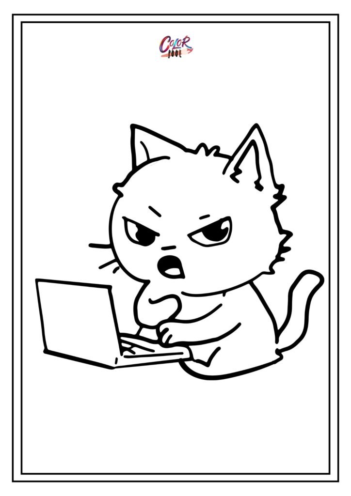 adult cat coloring pages​