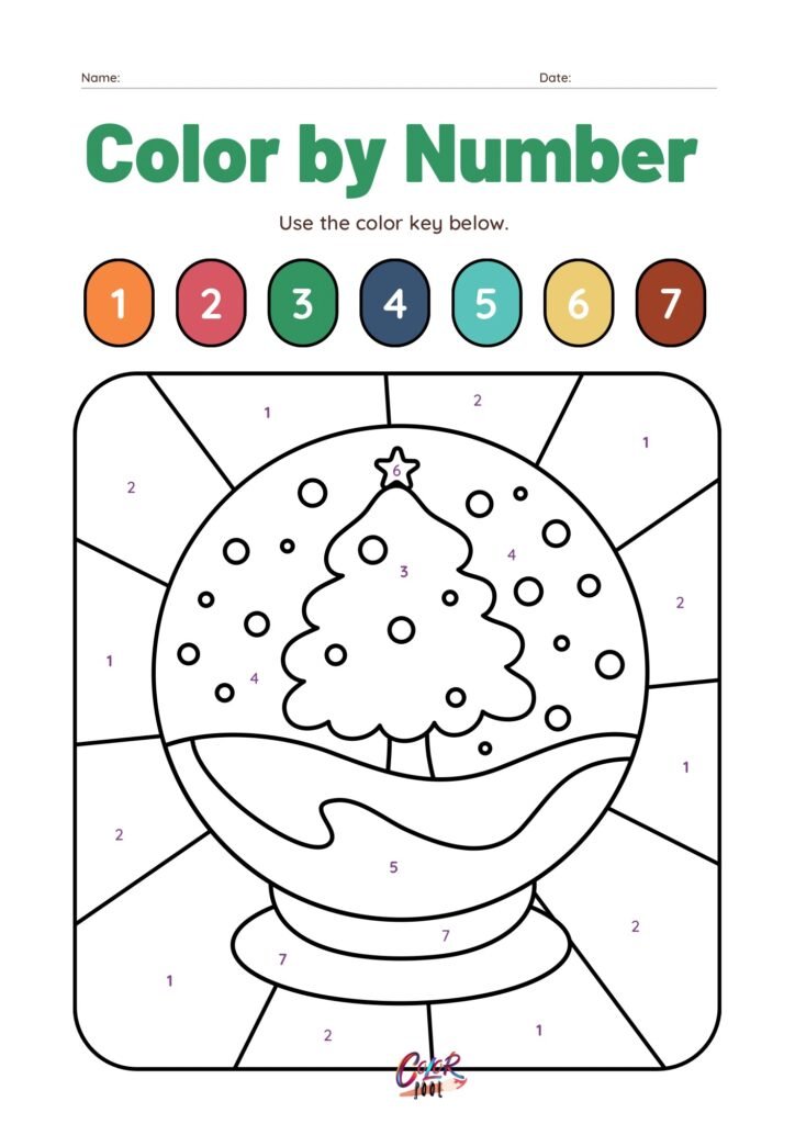 Christmas color by number