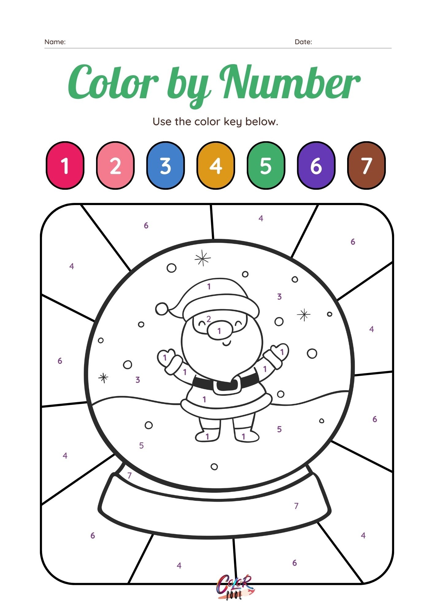 Color by Number for Christmas 