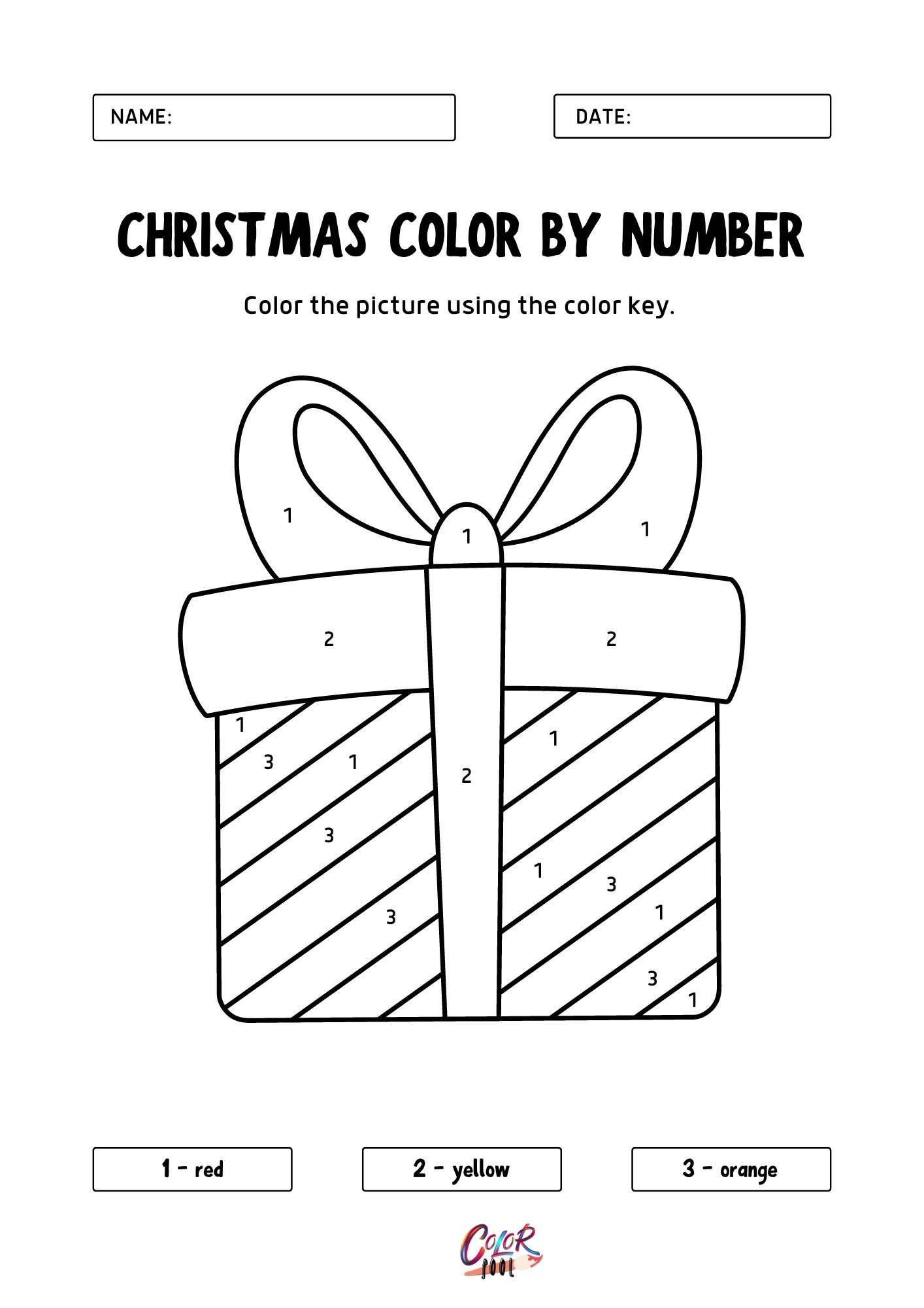 Christmas pictures to color by Number