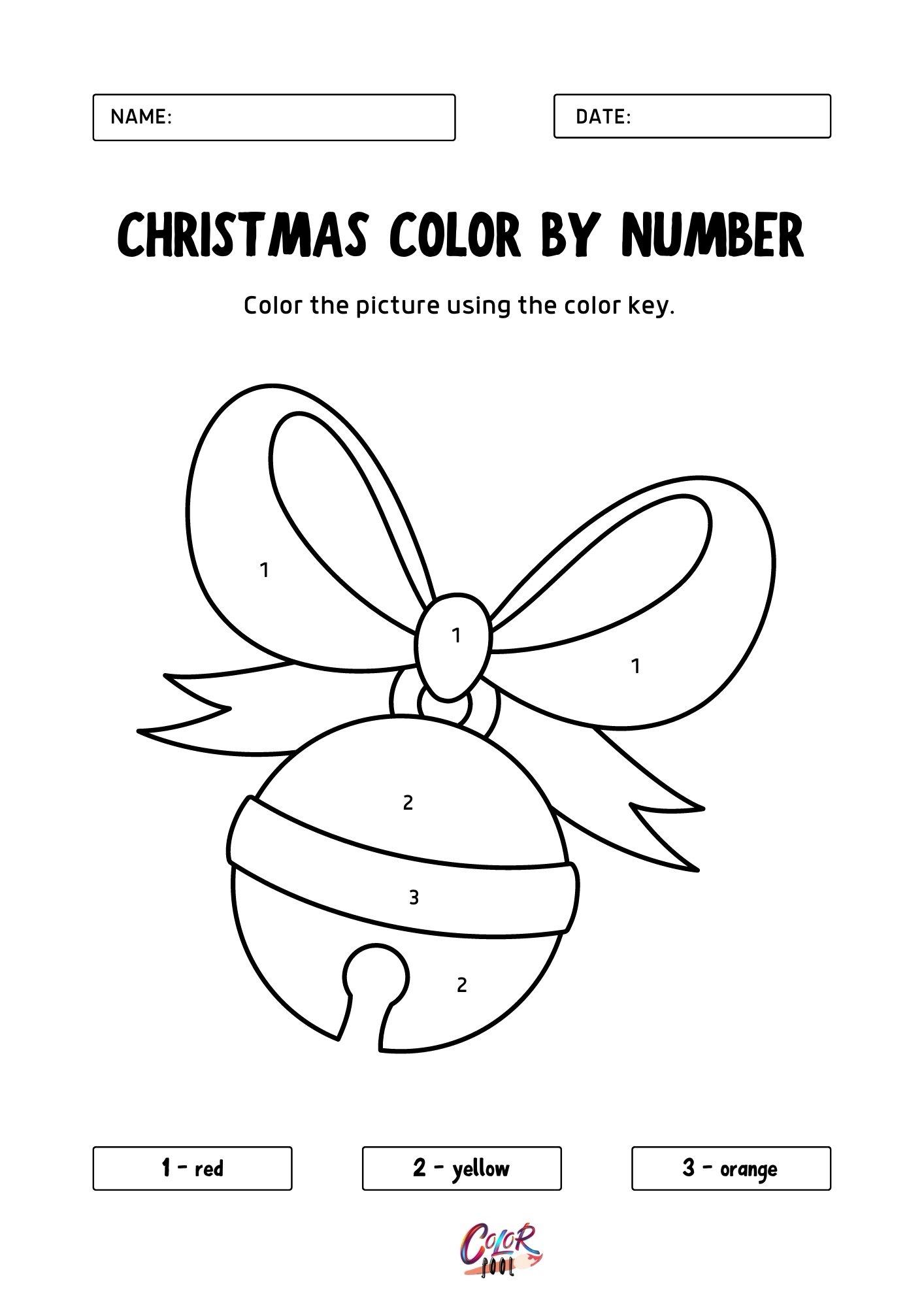 Christmas coloring sheets by Number