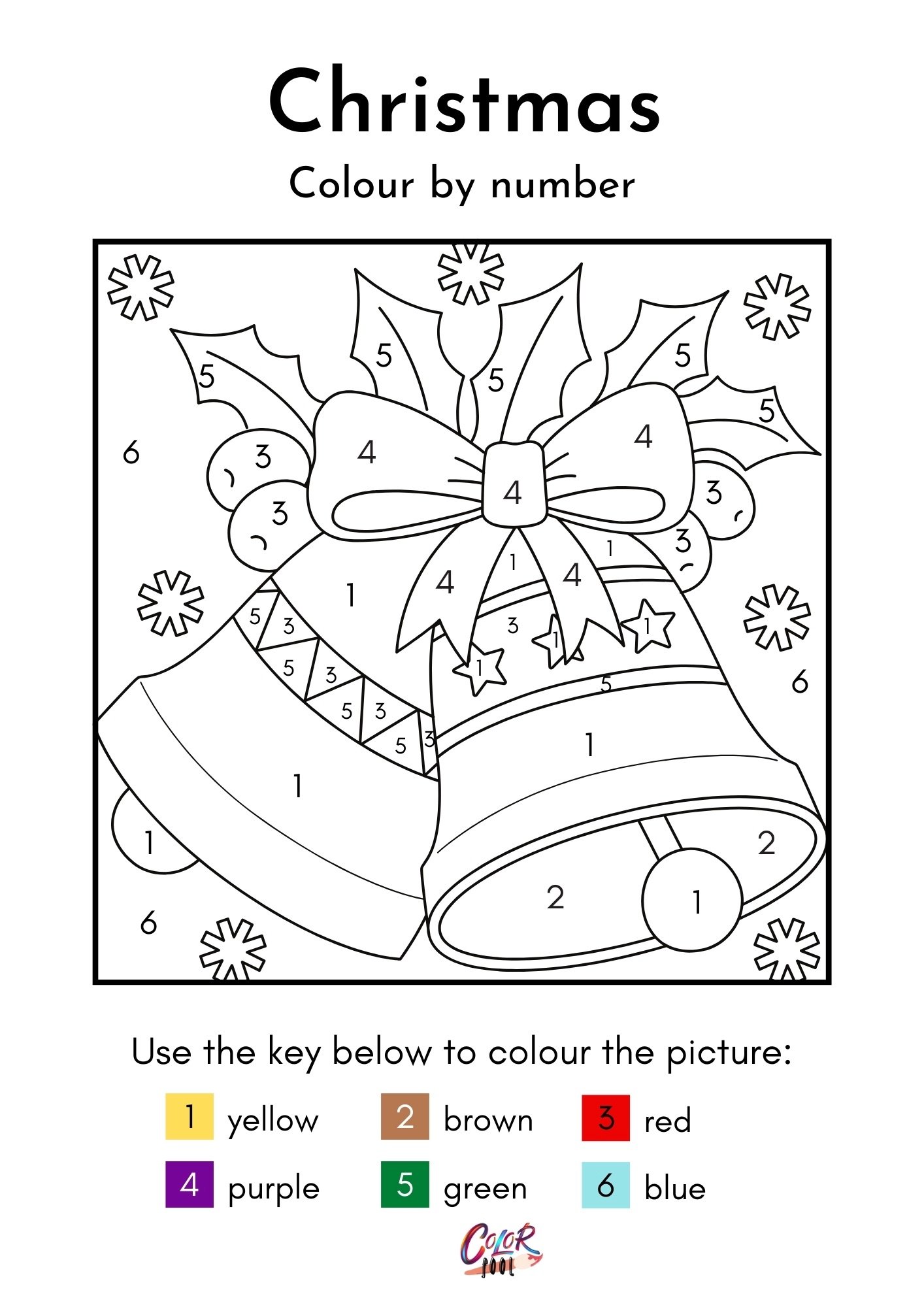 Christmas number colouring