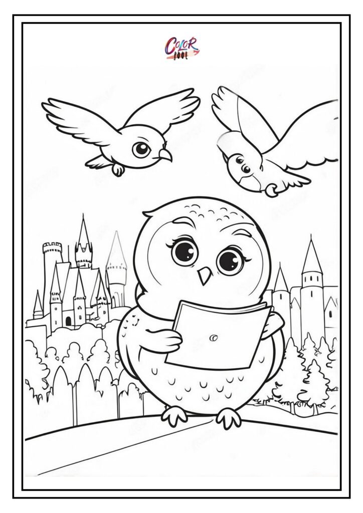 hedwig coloring page​

