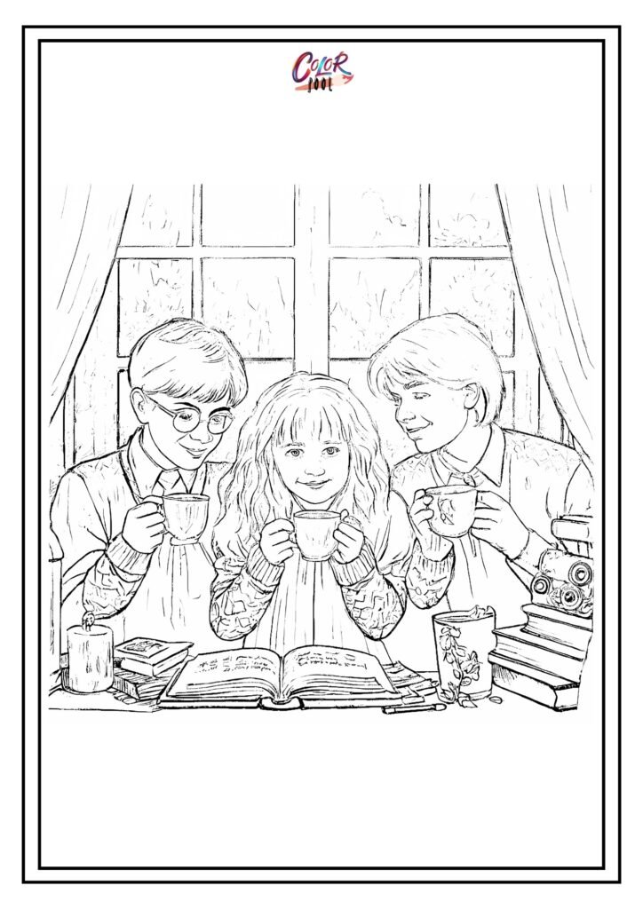 coloring pages of harry potter​
