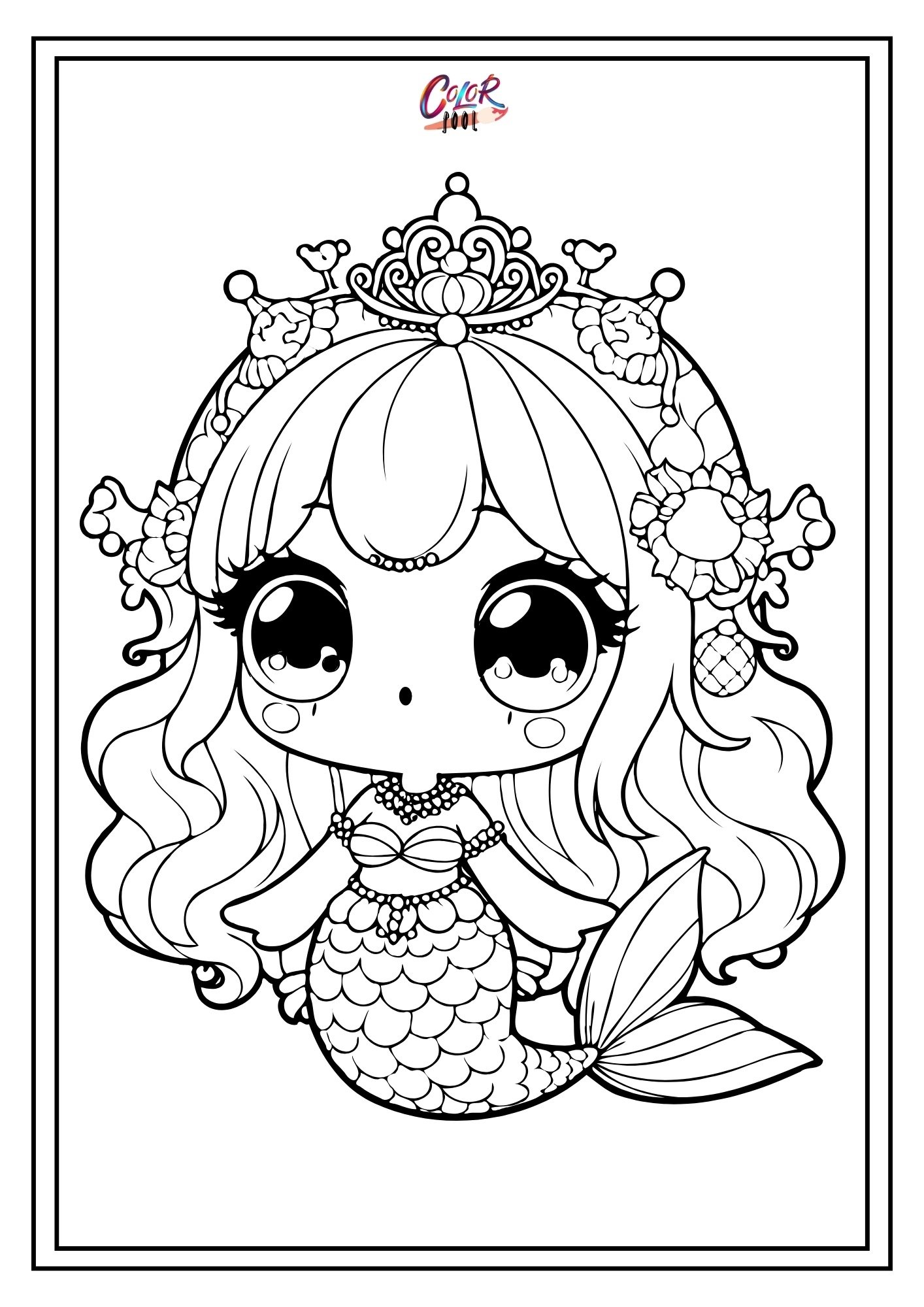 printable coloring pages little mermaid