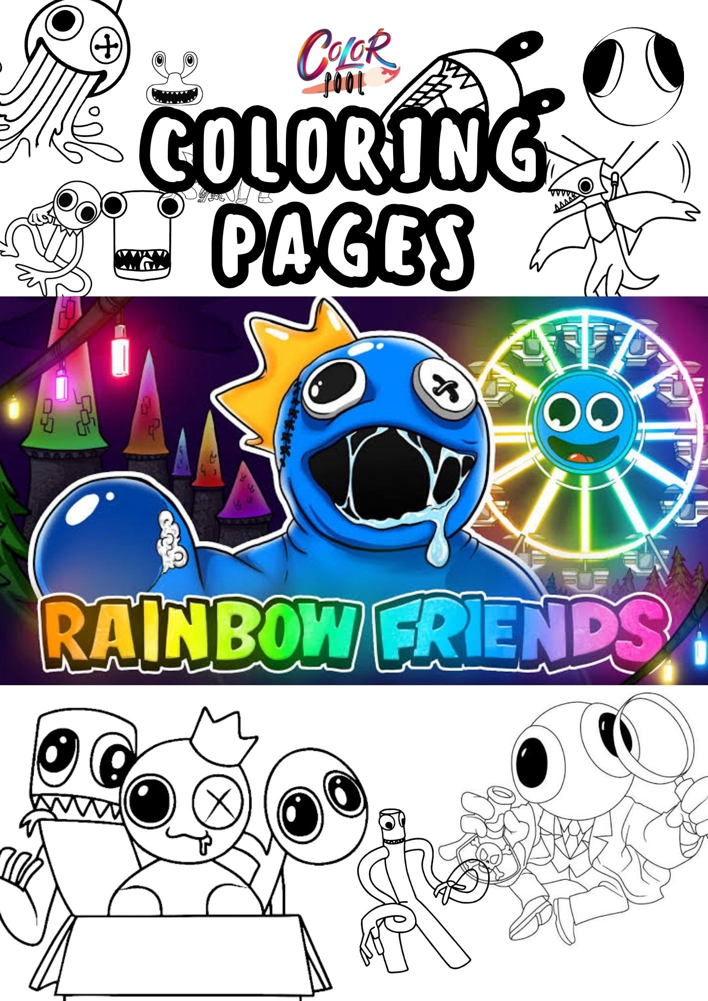 rainbow friends coloring pages