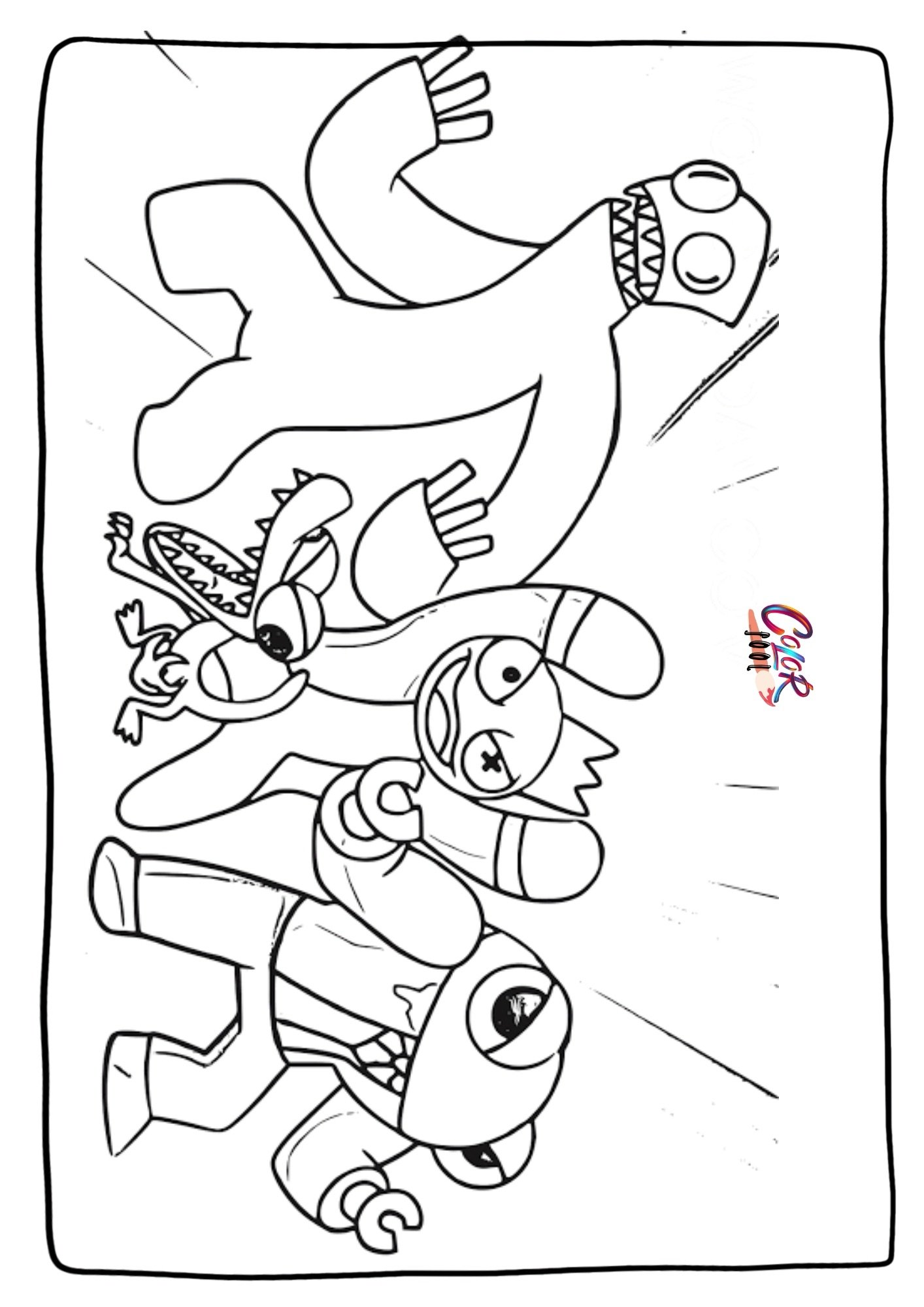 rainbow friends coloring pages all characters 