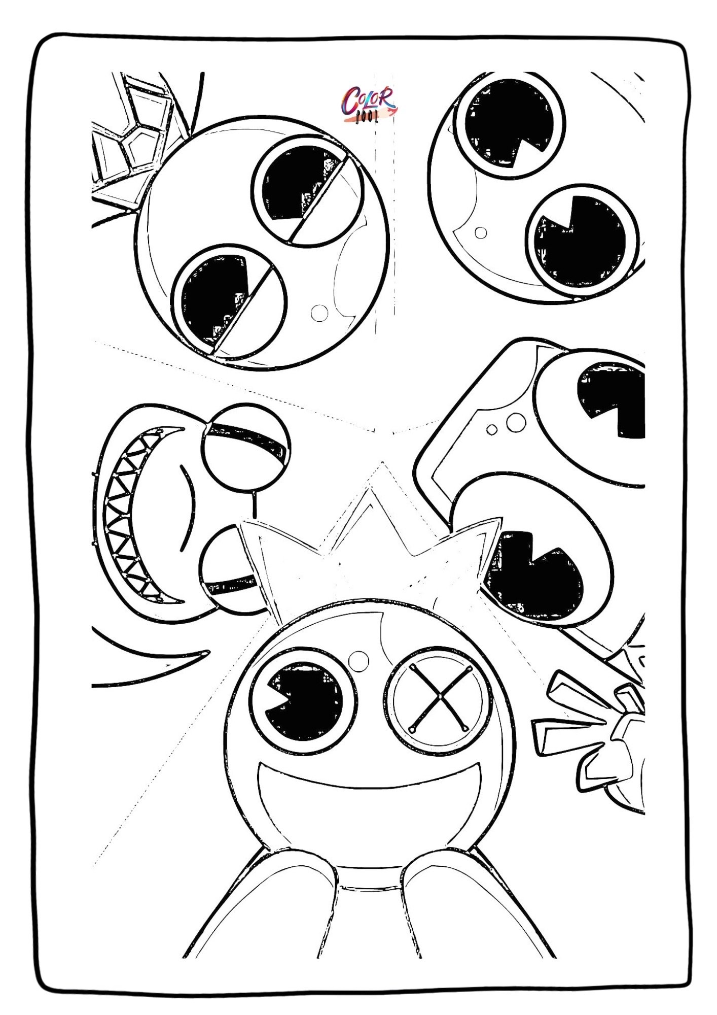 rainbow friends coloring pages 