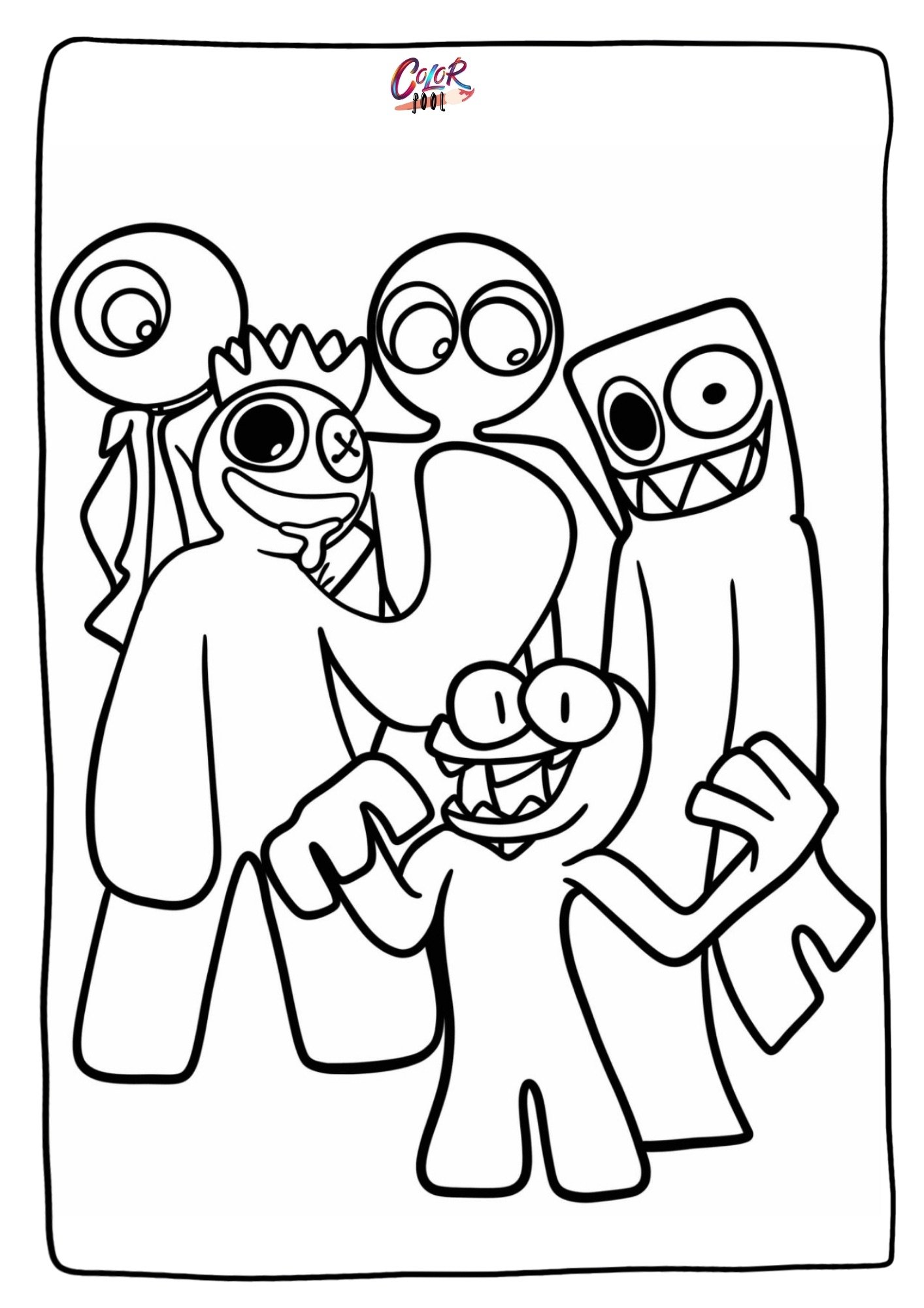 rainbow friends free coloring pages 