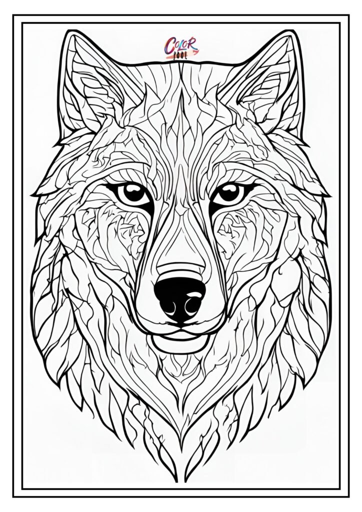 wolf free coloring pages​
