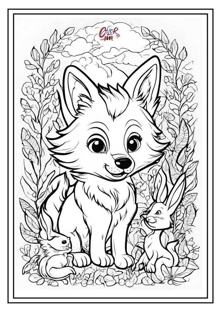 wolf coloring sheets
