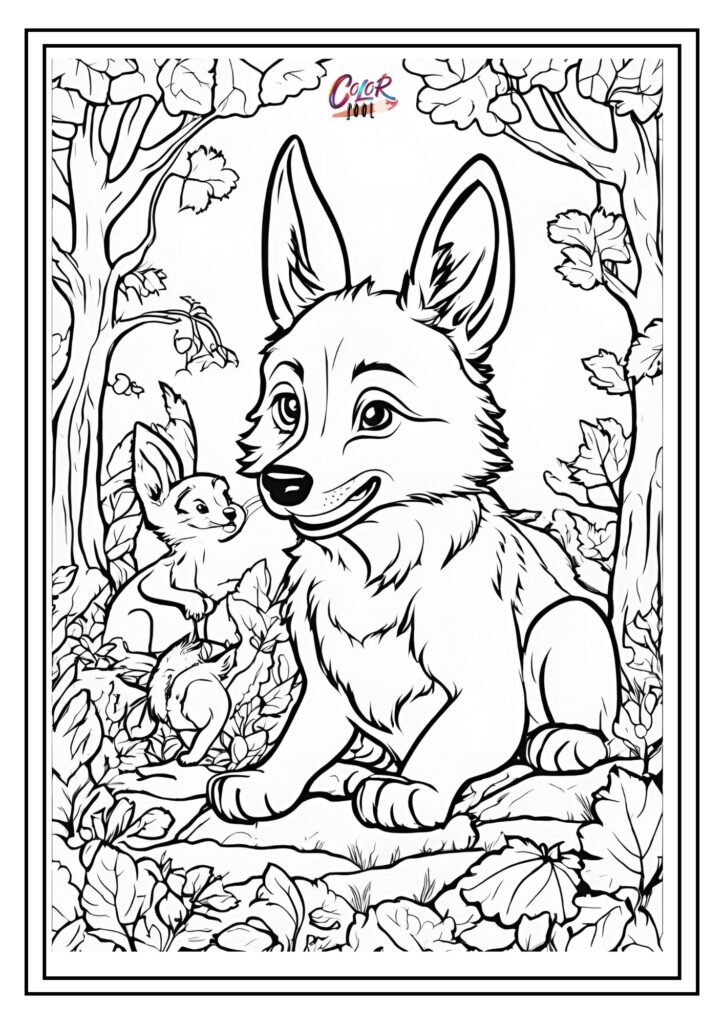 wolf coloring pages free​
