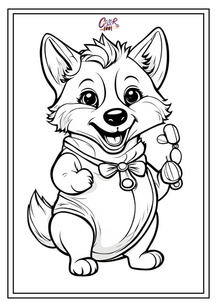 simple wolf coloring pages