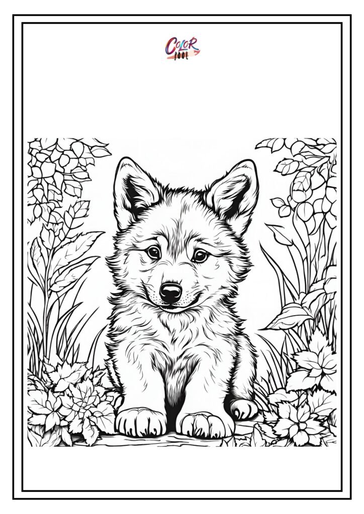 wolf printable coloring pages
