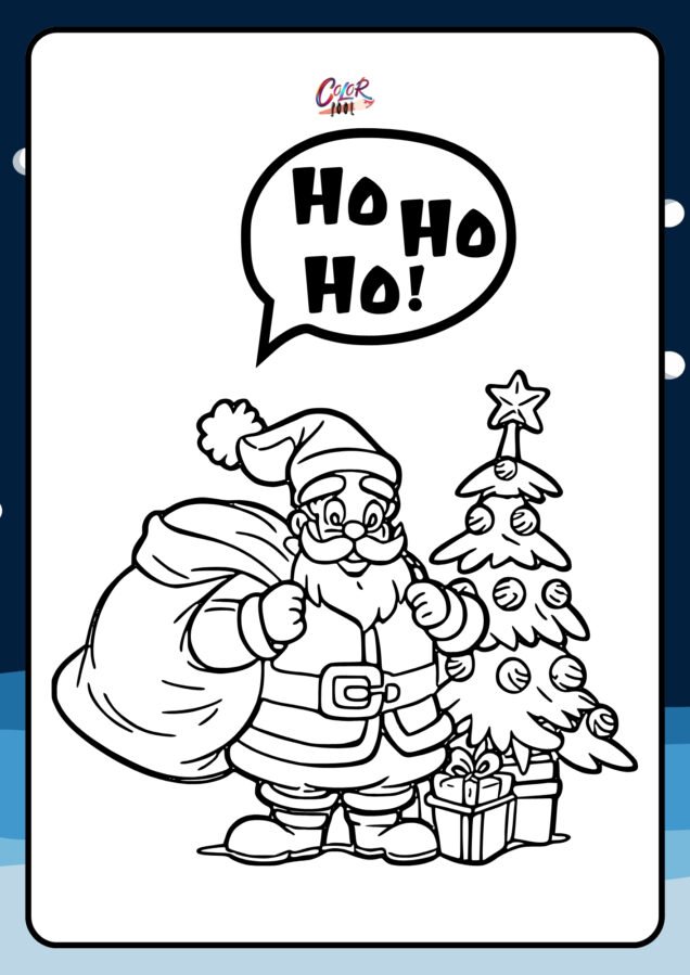 santa claus outline printable