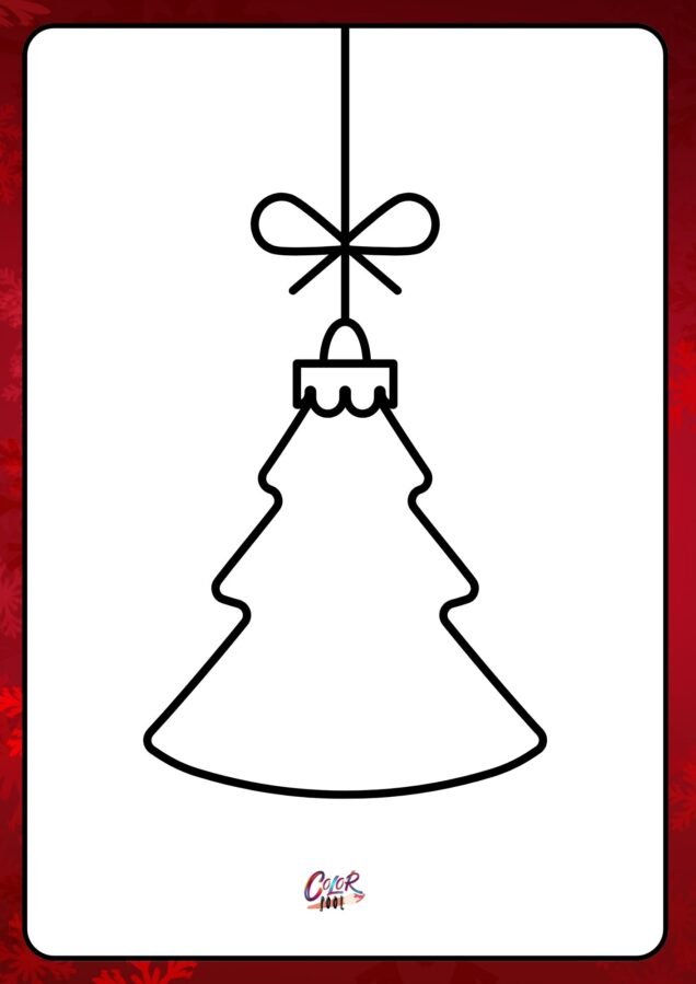 coloring pages christmas tree ornaments​

