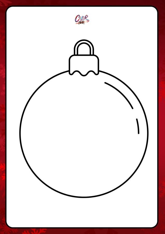 free printable christmas ornament coloring pages​

