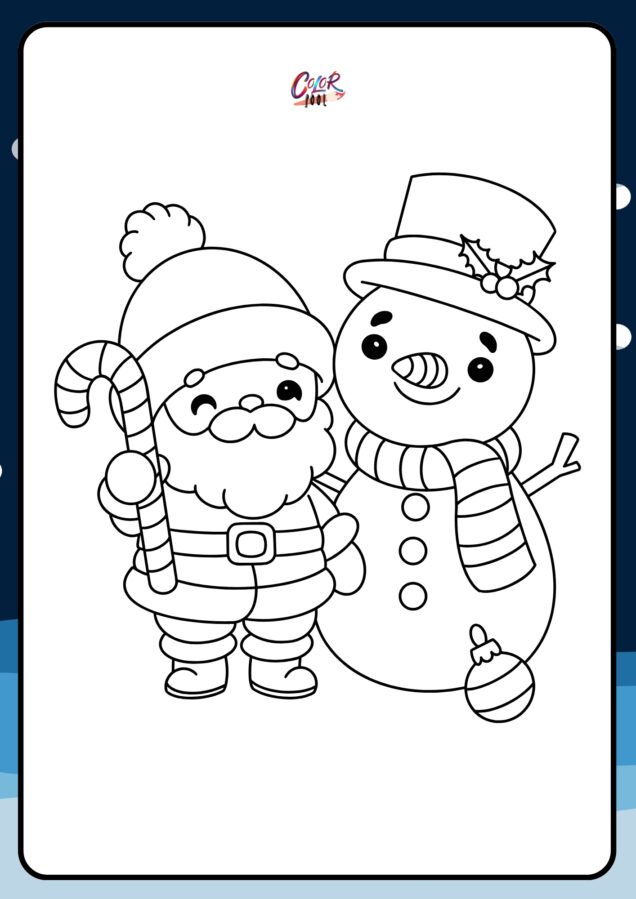 free coloring santa claus pages​