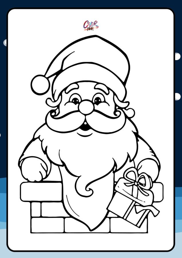 santa claus christmas coloring pages​

