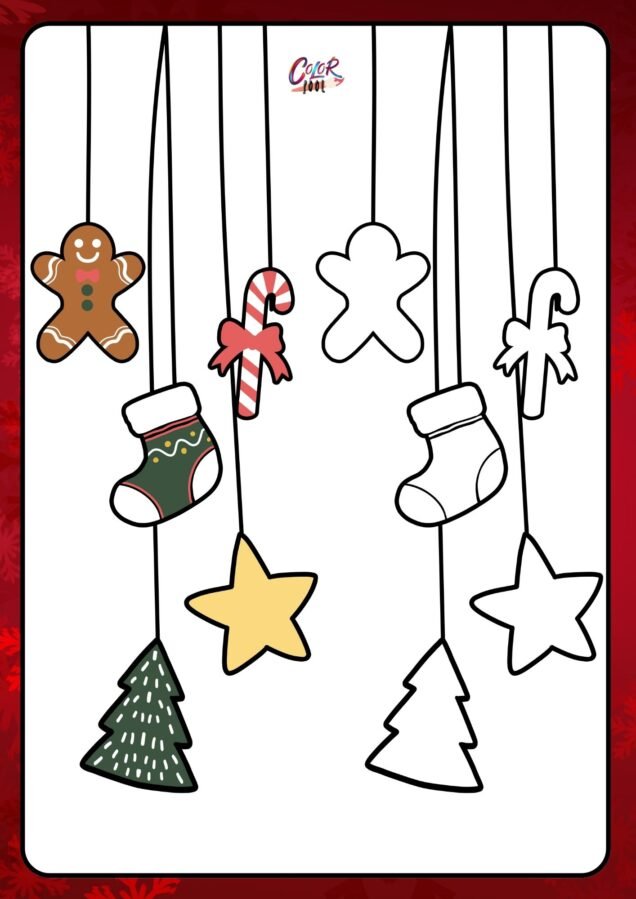 christmas ornament coloring pages