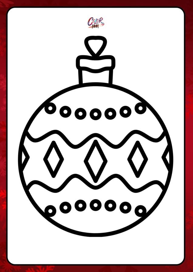 printable coloring pages of christmas ornaments