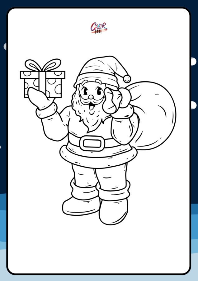 santa coloring pages free​

