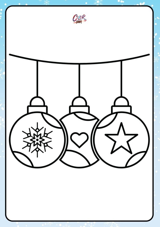 christmas ornaments color pages​

