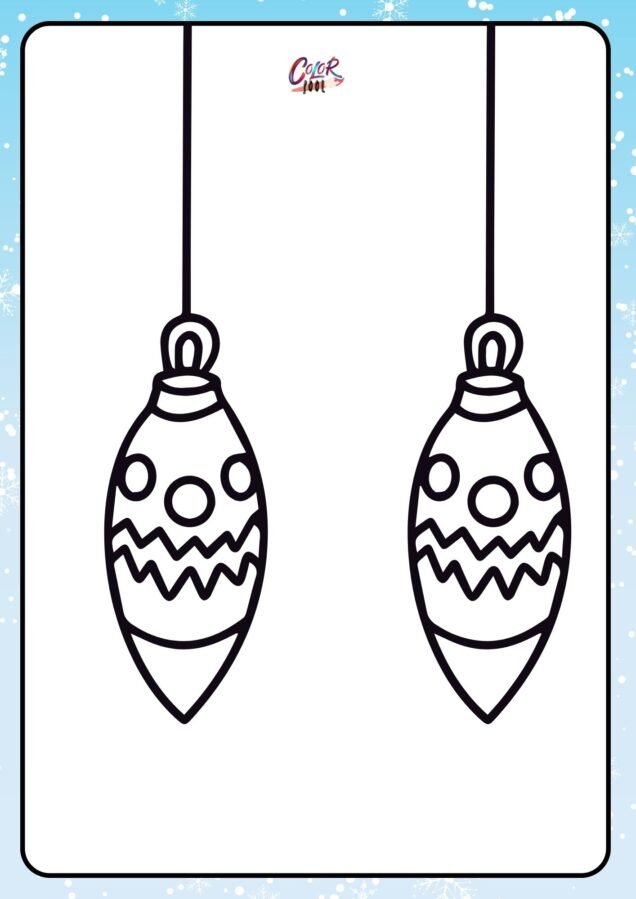 free christmas ornament coloring pages​

