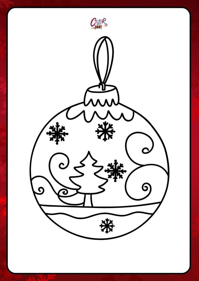 free coloring pages of christmas ornaments