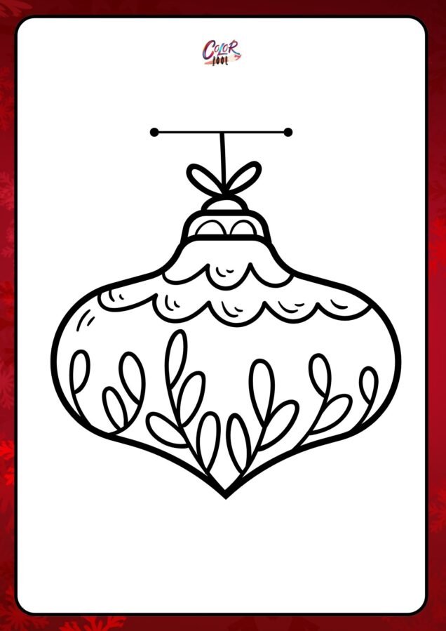 free printable christmas ornaments coloring pages