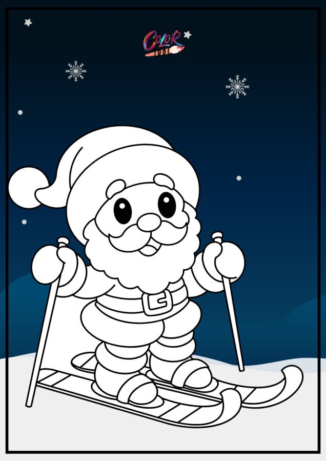 Easy christmas coloring pages