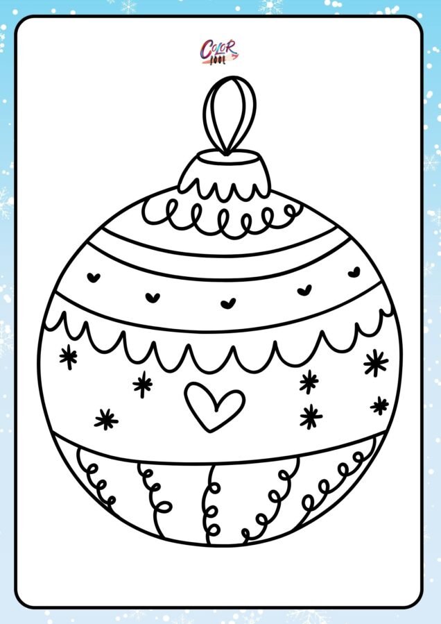 ornament christmas coloring pages​