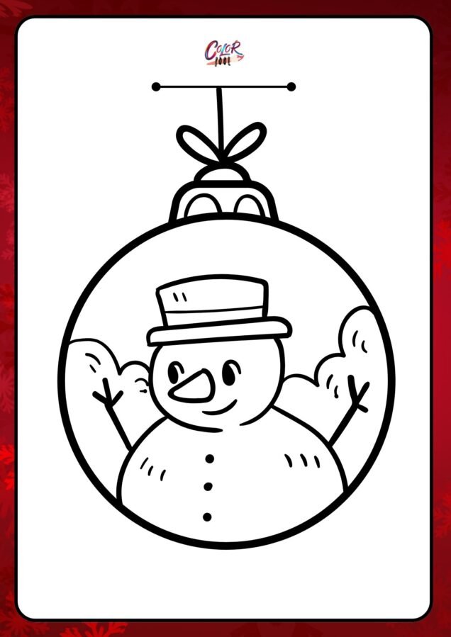 christmas ornaments coloring pages free​

