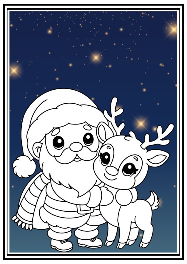 Christmas coloring pages cute