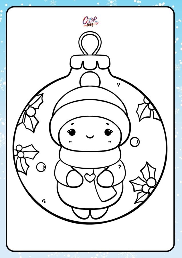 christmas ornaments coloring pages pdf