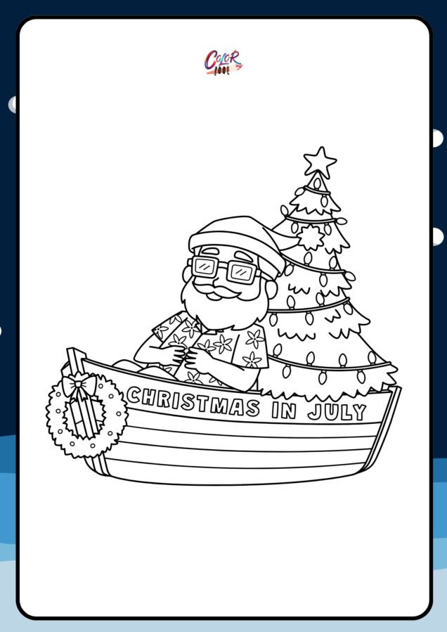 cute santa coloring pages​

