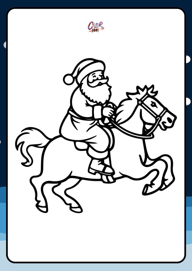 free printable santa claus coloring pages​