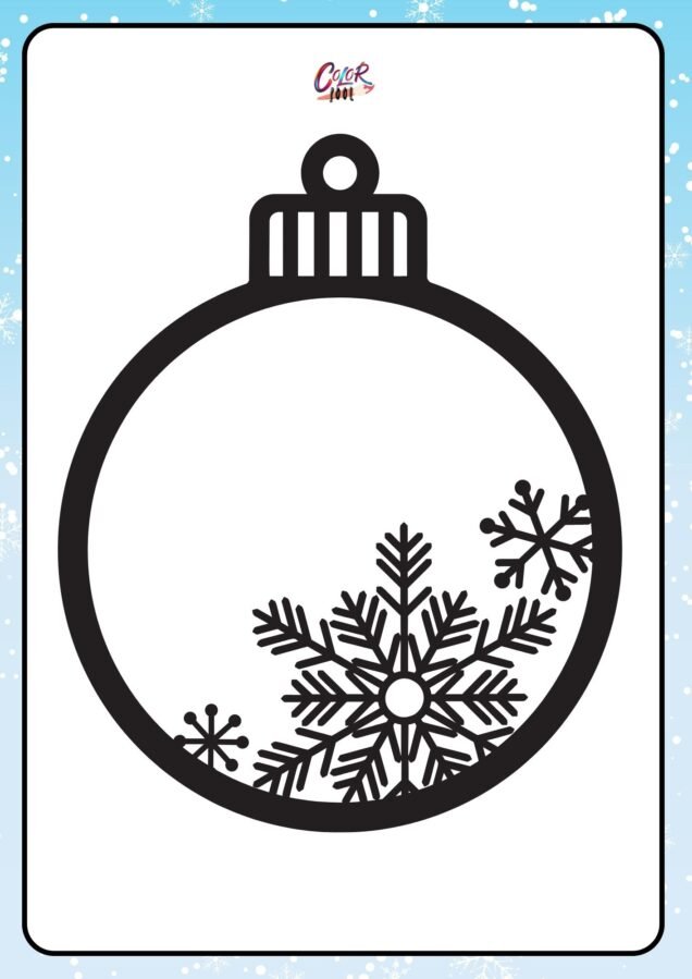 christmas ornament color pages printable​

